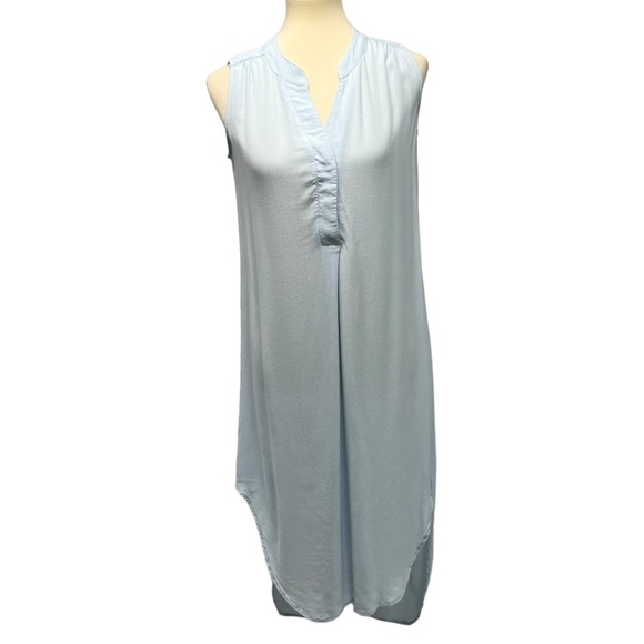 CAbi Dresses & Skirts - CAbi Light Blue High Low Sleeveless Shift Shirt Dress Womens Size Small